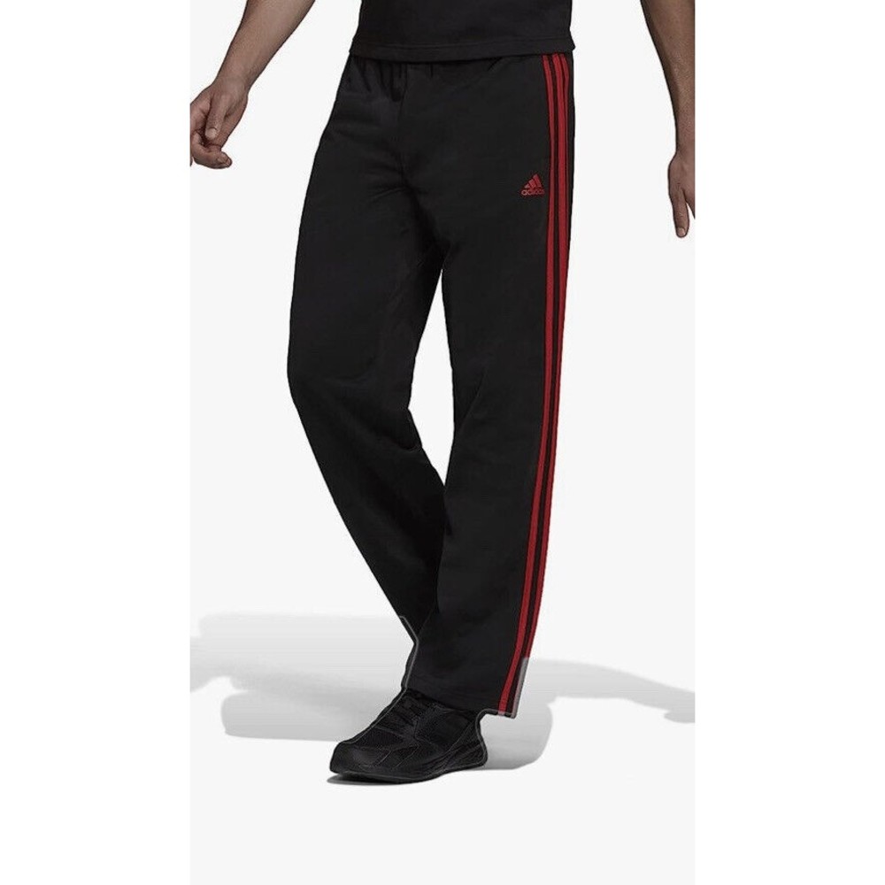 ADIDAS ATHLETIC PANTS - BLACK/SCARLET - LARGE - NWT